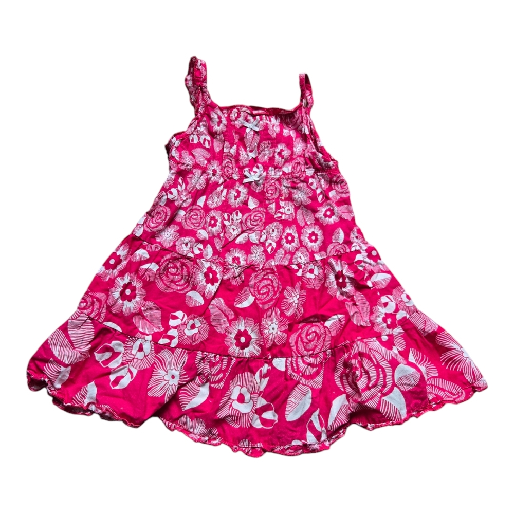 Floral Pink Sleeveless Dress
